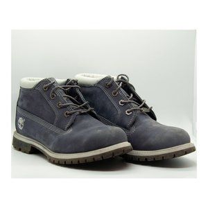 Women's Timberland Nellie Waterproof Chukka Boots in Navy Gray, Genuine Leather